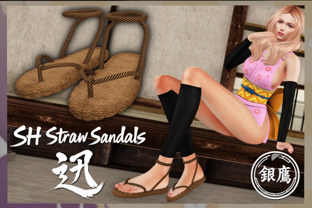 Straw Sandals - Demo For Fits, L$240 each/L$1800 FP