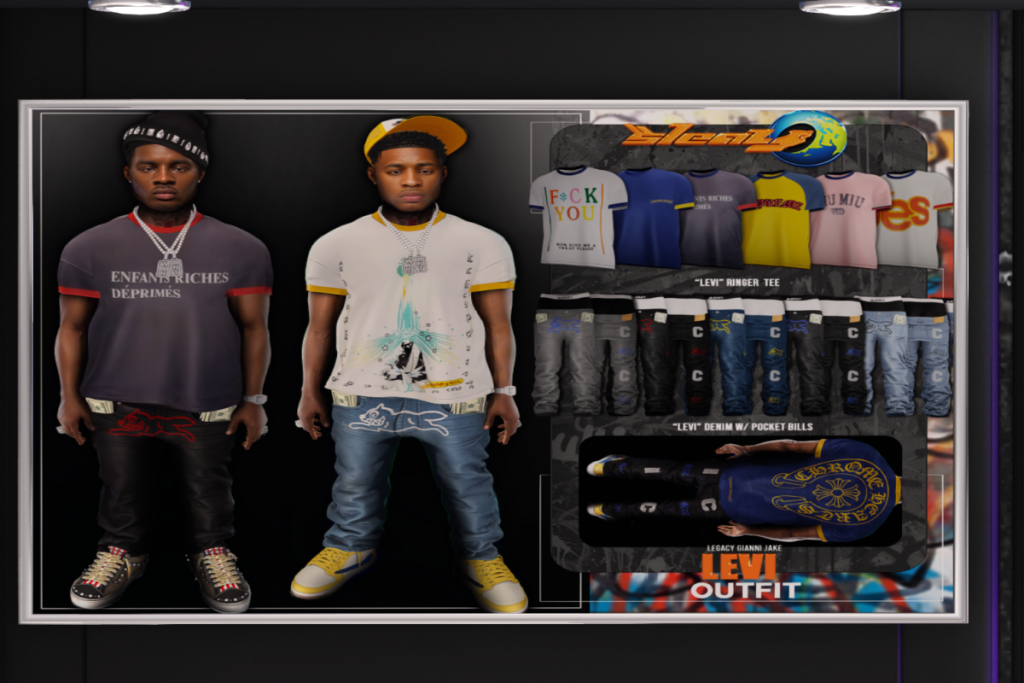 Levi Outfit - Gianni/Legacy/Jake, L$399 each / L$1300