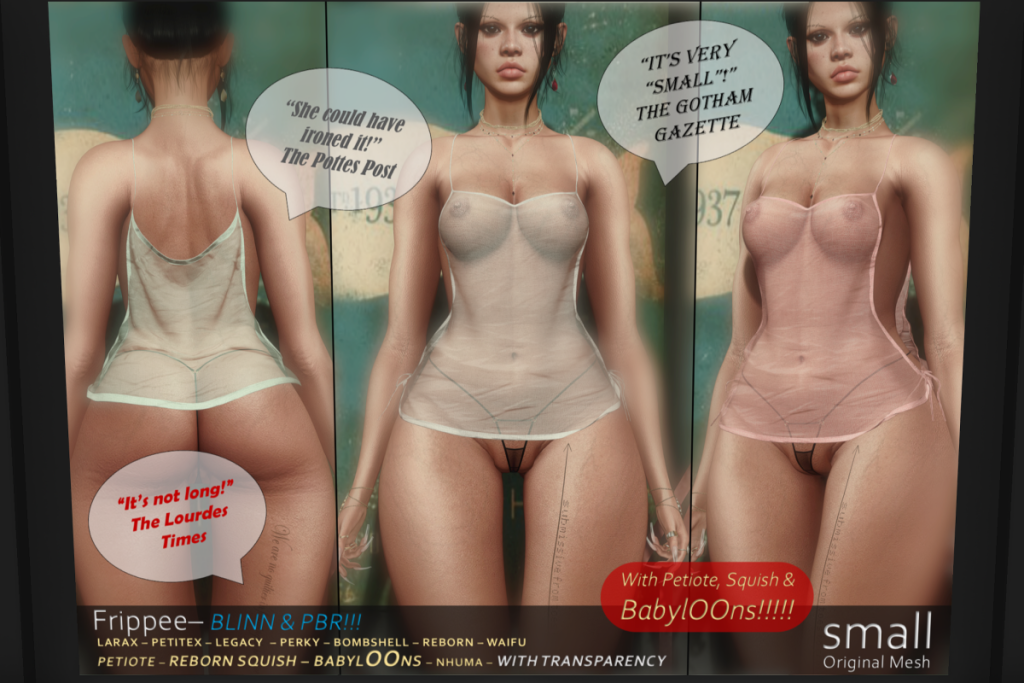 Frippee Dress - Legacy/MaitreyaX/Nhumana/Reborn/+mods, L$699/L$1999 FP