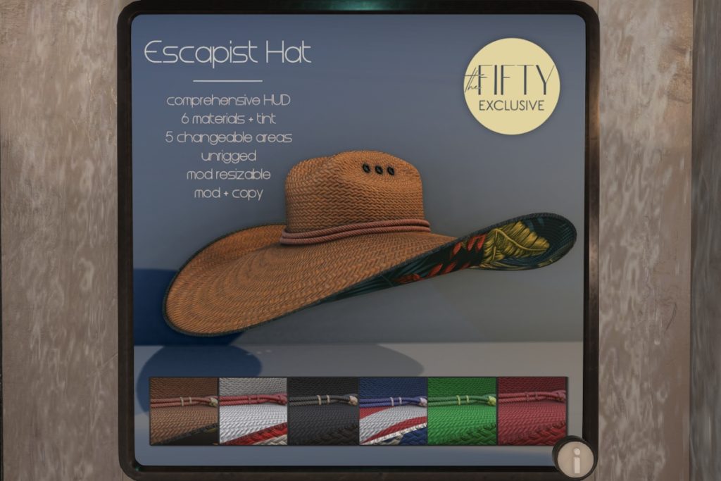 Escapist Hat, L$650