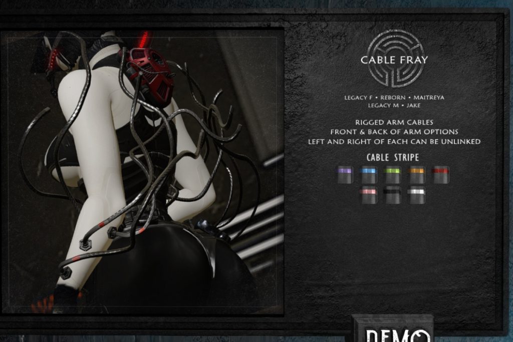 Cable Fray - Jake/Legacy F+M/Maitreya/Reborn, L$245