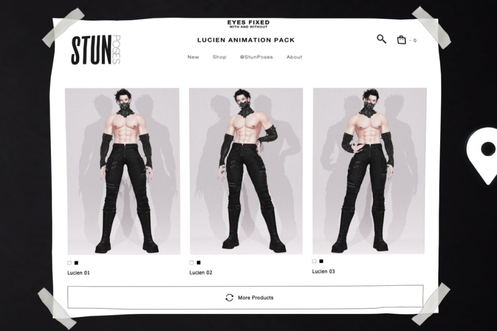 Lucien #208 Animation Set, L$150 each, L$300 FP