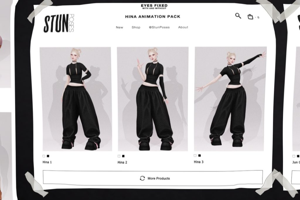 Hina Animations, L$150 each/L$300 FP