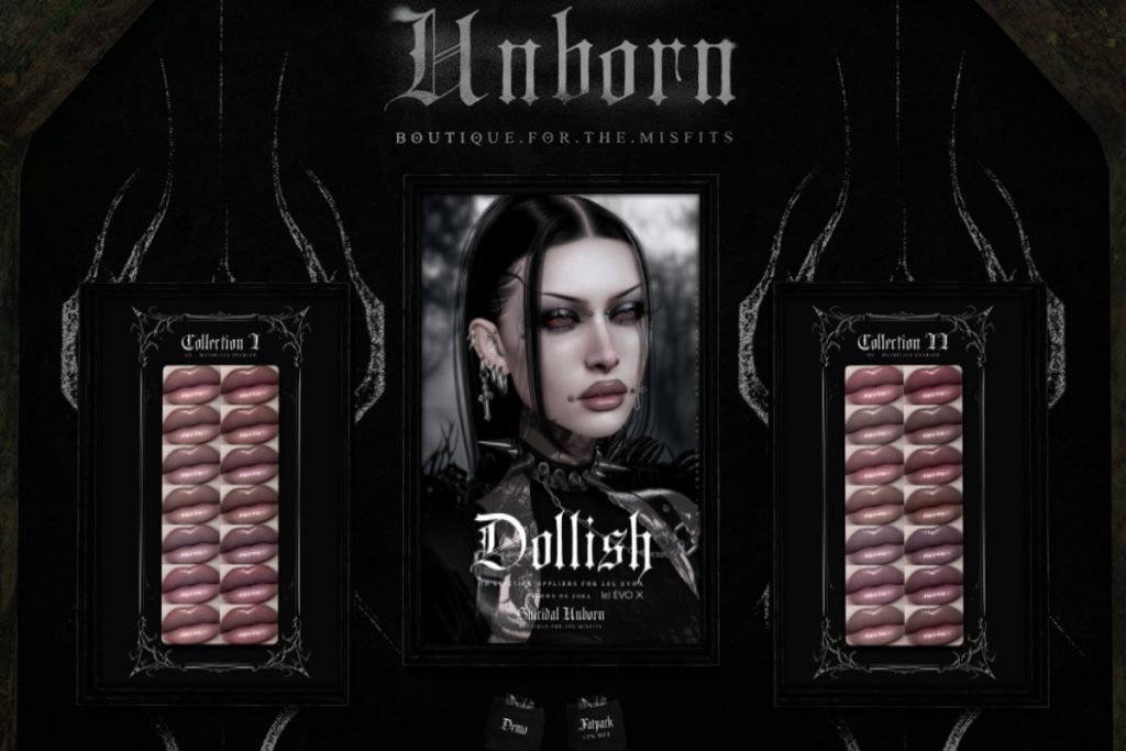 Dollish Lipstick - EvoX, L$370 each/L$629 FP