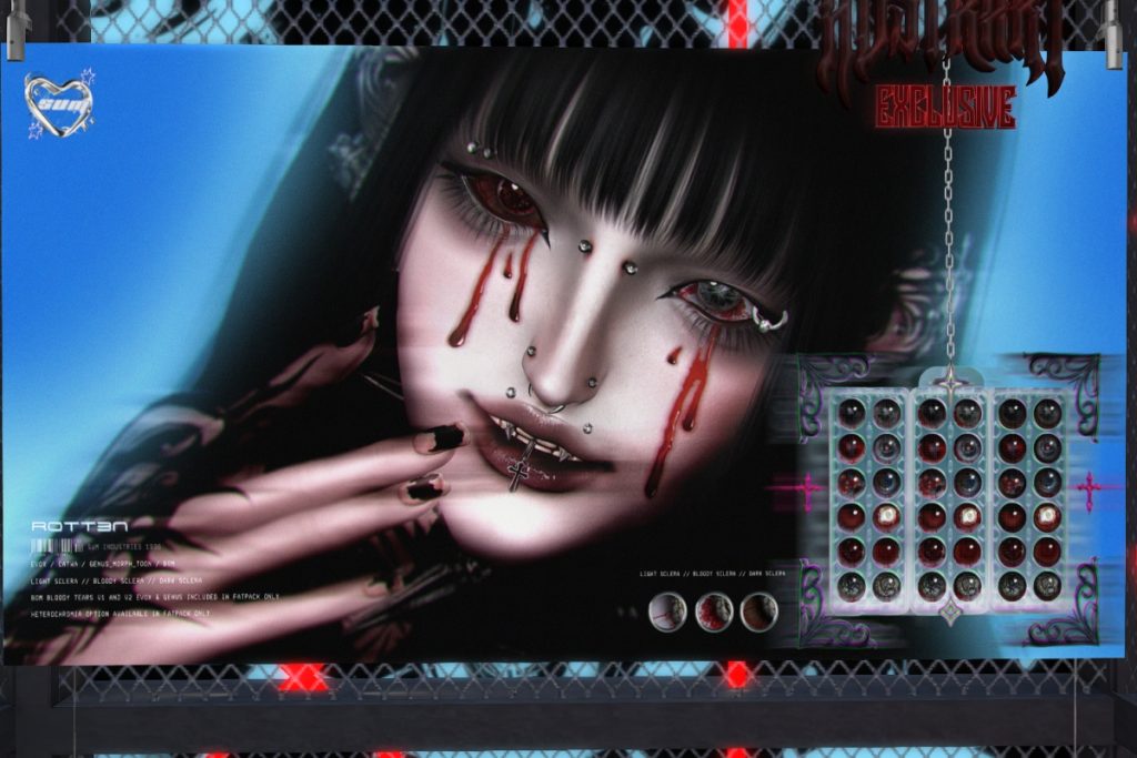 Rott3n Eyes - BOM/Catwa/EvoX/Genus Morph Toon, L$450 each/L$999 FP