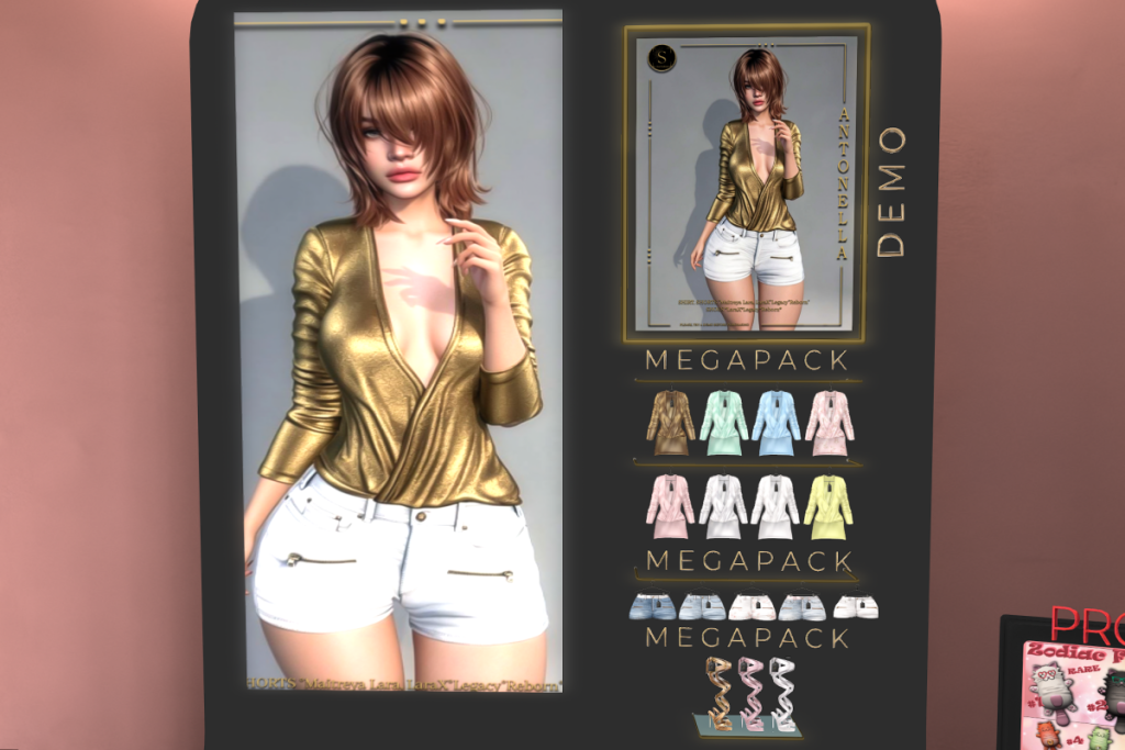Antonella Shirt, Shorts &amp; Shoes - Legacy/Maitreya/Reborn/+mods, L$ 199 Each/L$420 - L$1115 FP