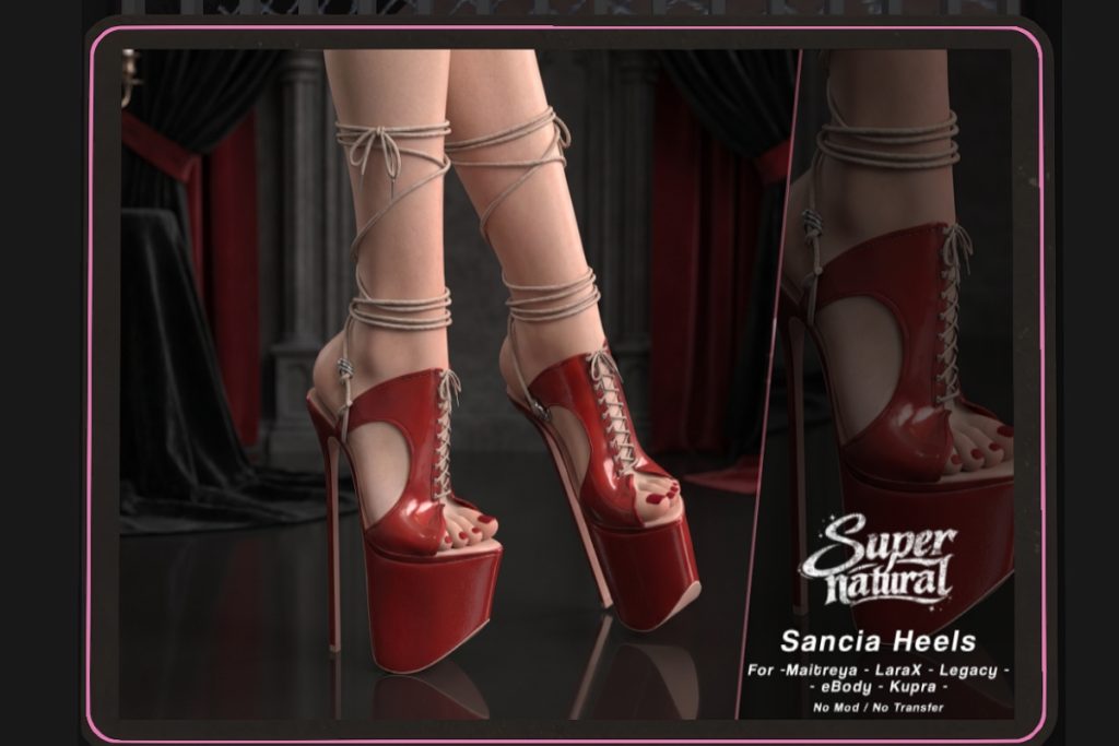 Sancia Heels - Inithium/Legacy/Maitreya/Reborn/+mods, L$588