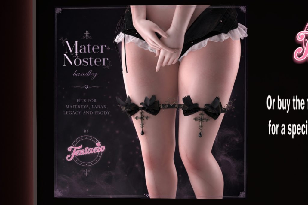 Mater Noster Bandleg - Legacy/Maitreya/Reborn/+mods, L$192 each/L$340 FP