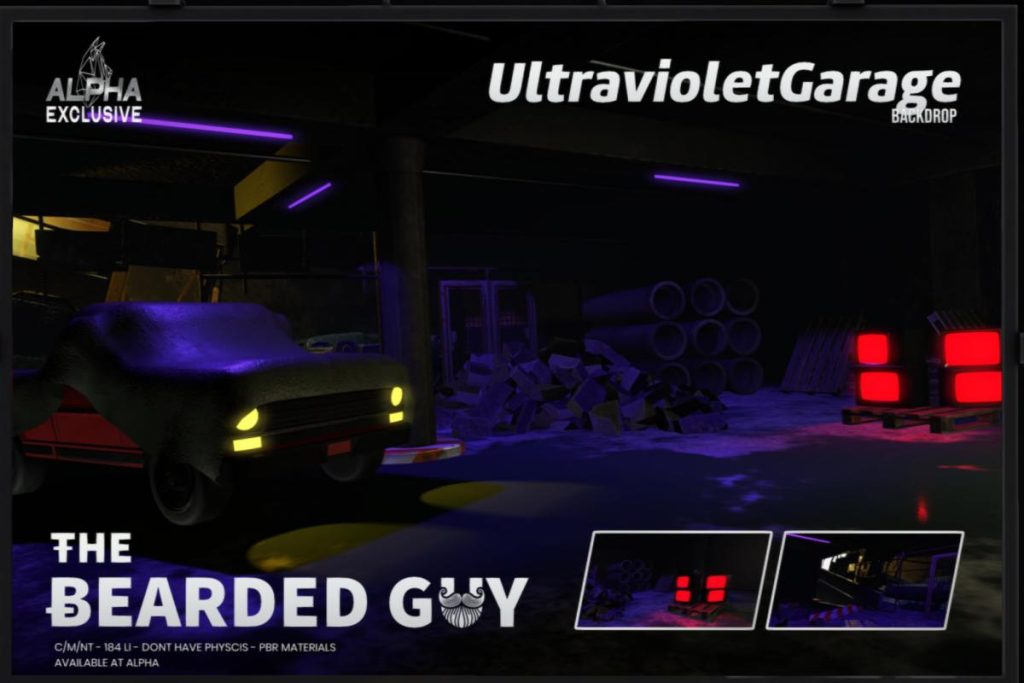 Ultraviolet Garage Backdrop, L$349