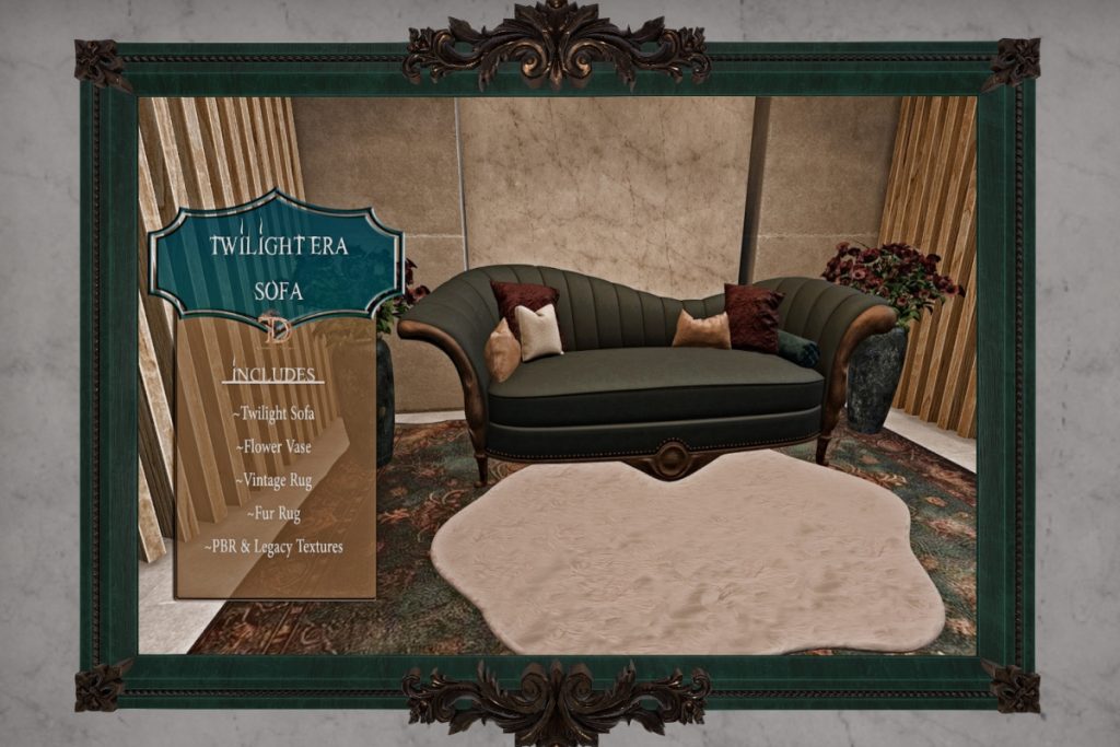 Twilight Era Sofa, L$525-L$638 each