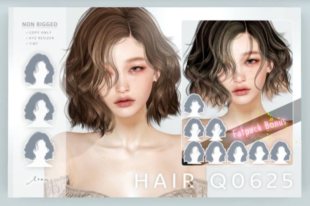Q0625 Hair, L$390 each/L$680 FP