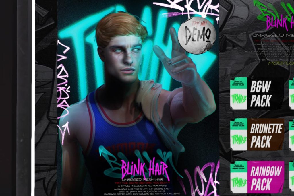 Blink Hair, L$299 each/L$1000 FP
