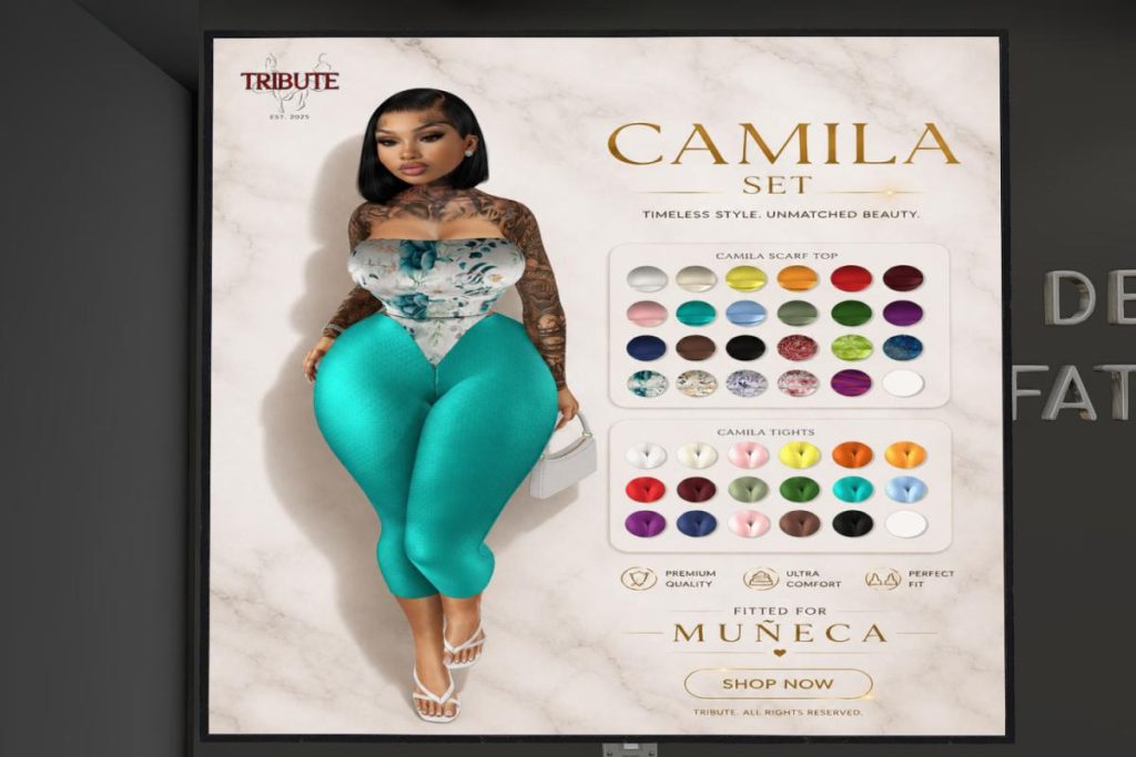Camila Scarf Top &amp; Tights - Muneca, L$260 each/L$1099 FP