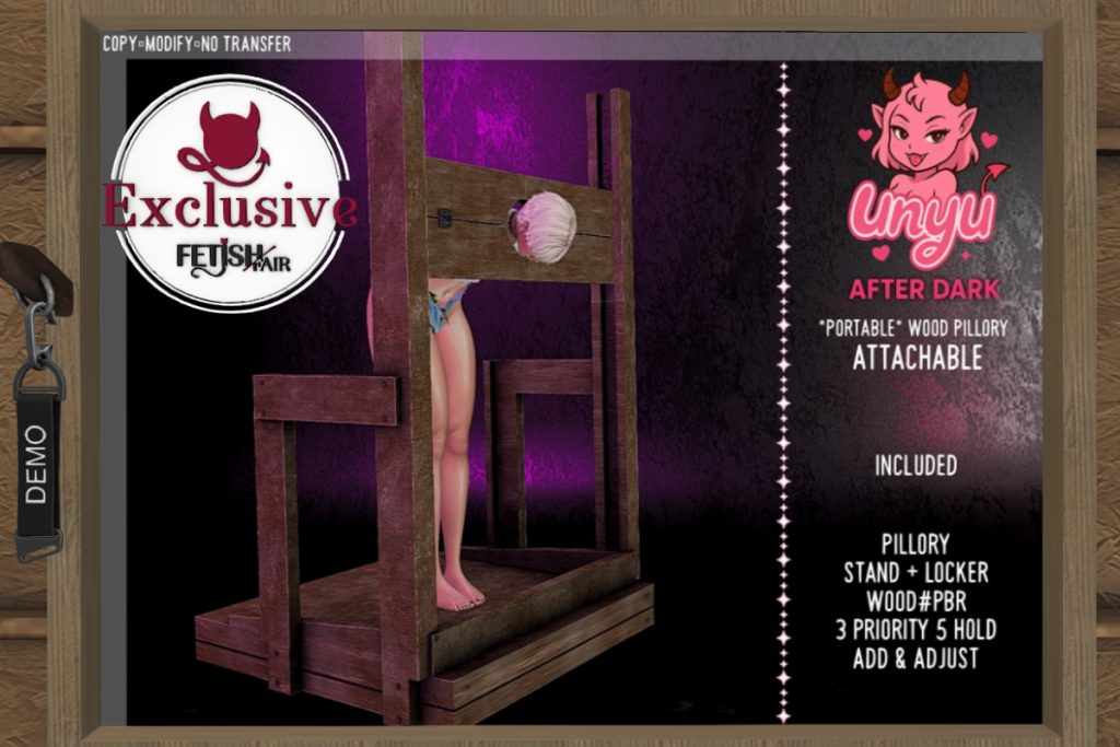 Portable Attachable Wood Pillory, L$99