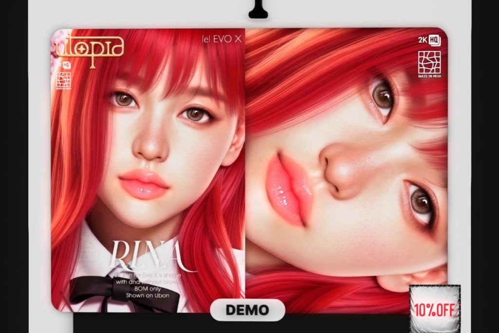 Rina Skin - EvoX, L$540 each/L$1215 FP