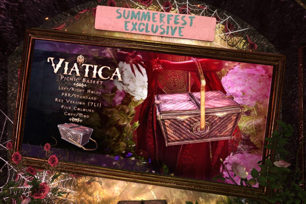 Viatica Picnic Basket Holdable and Decor, L$350