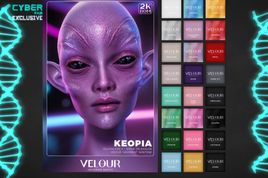 Keopia Skin - EvoX/Velour, L$799 each/L$2498 FP