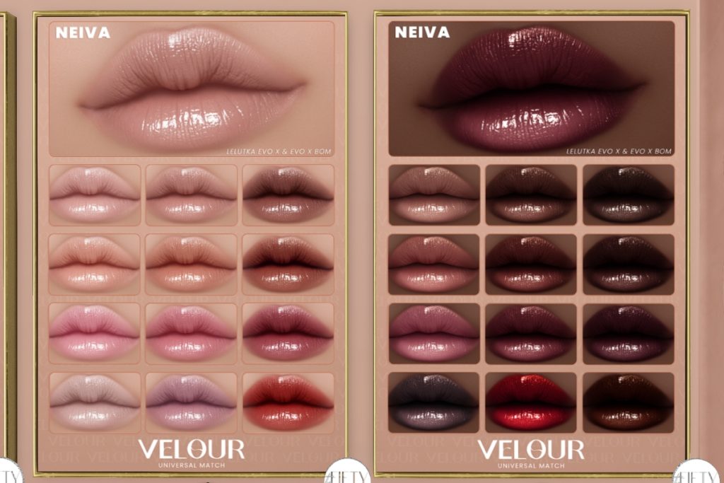 Neiva Soft Lipstick - EvoX, L$290 | Neiva Deep Lipstick - EvoX, L$290