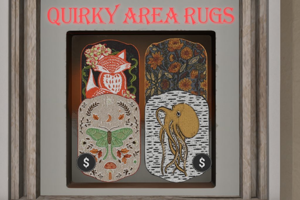 Quirky Area Rugs, L$210 each