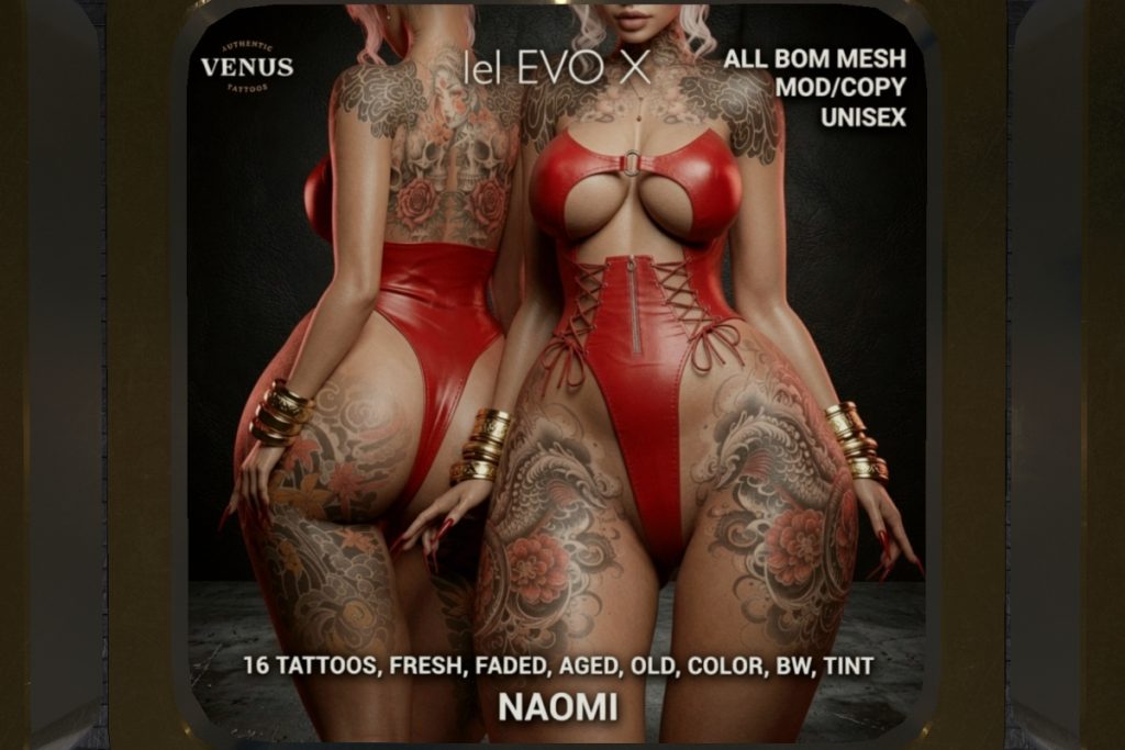 Naomi Tattoo - BOM/EvoX, L$800