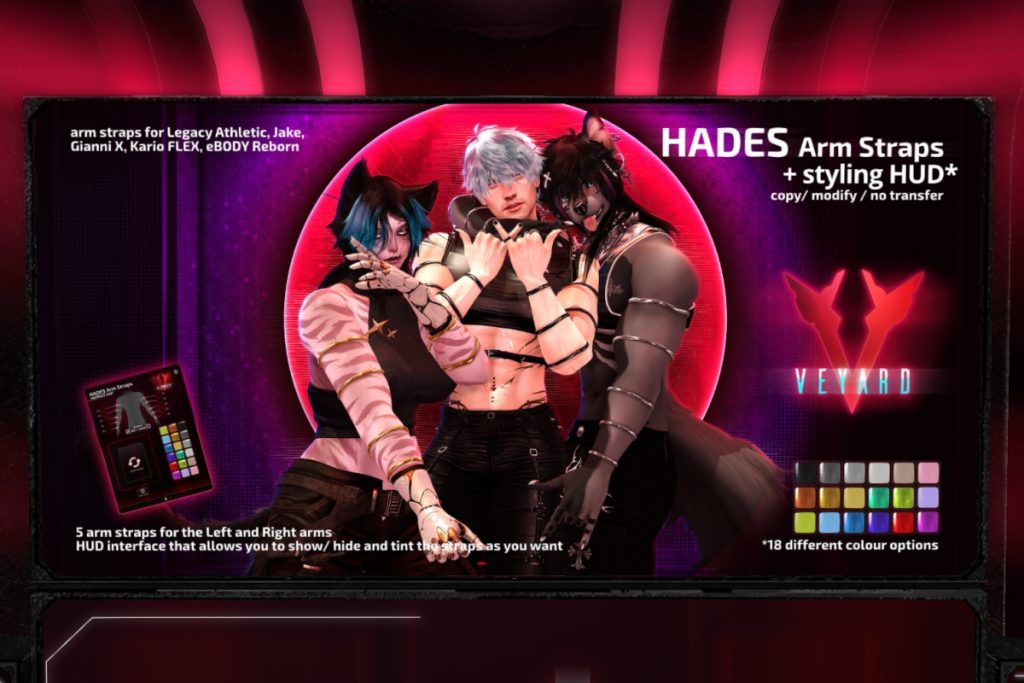 Hades Arm Straps - GianniX/Jake/Kario Flex/Legacy/Reborn/+mods, L$299