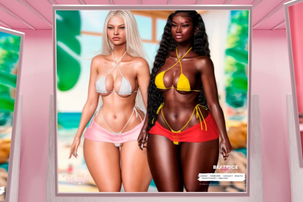 Beatrice Bikini and Skirt - Legacy/MaitreyaX/Reborn/+mods, L$190-L$290 each/L$1200-L$1699 each FP