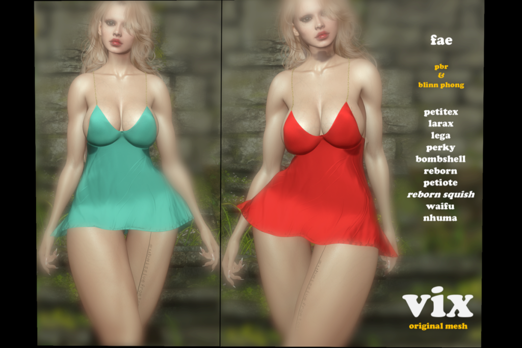 Fae Dress - Legacy/MaitreyaX/Nhumana/Reborn/+mods, L$500 each/L$2000