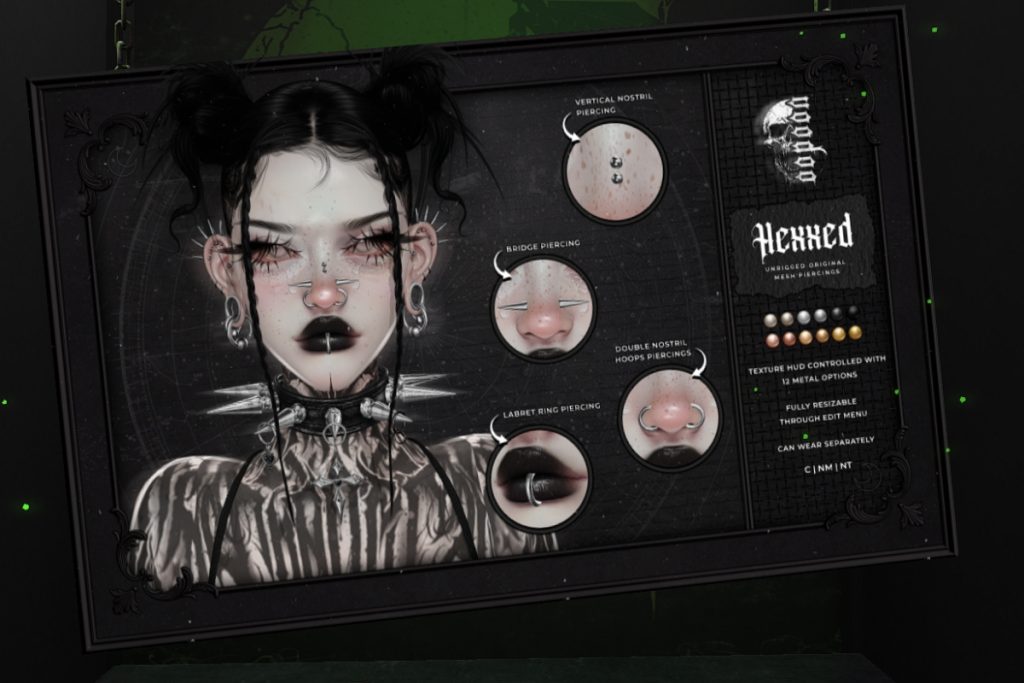 Hexxed Piercings, L$399