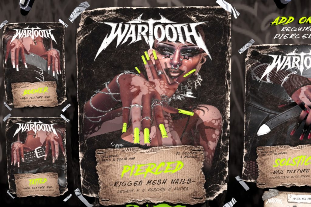 Pierced Nails - Inithium/Legacy/Reborn, L$299