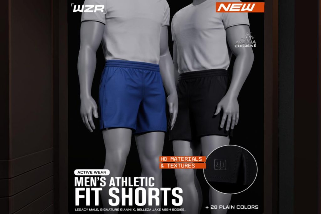 Mens Athletic Fit Shorts - GianniX/Jake/Legacy, L$299 each/L$2199 FP
