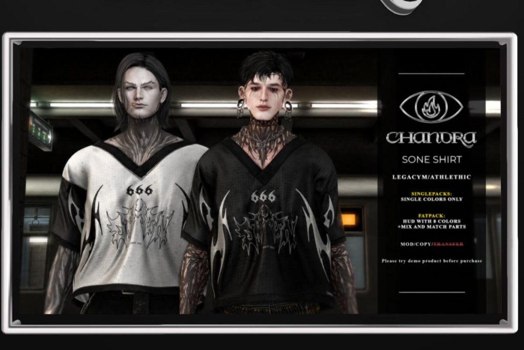 Sone Shirt - Legacy/+mods, L$250 each/L$1000 FP