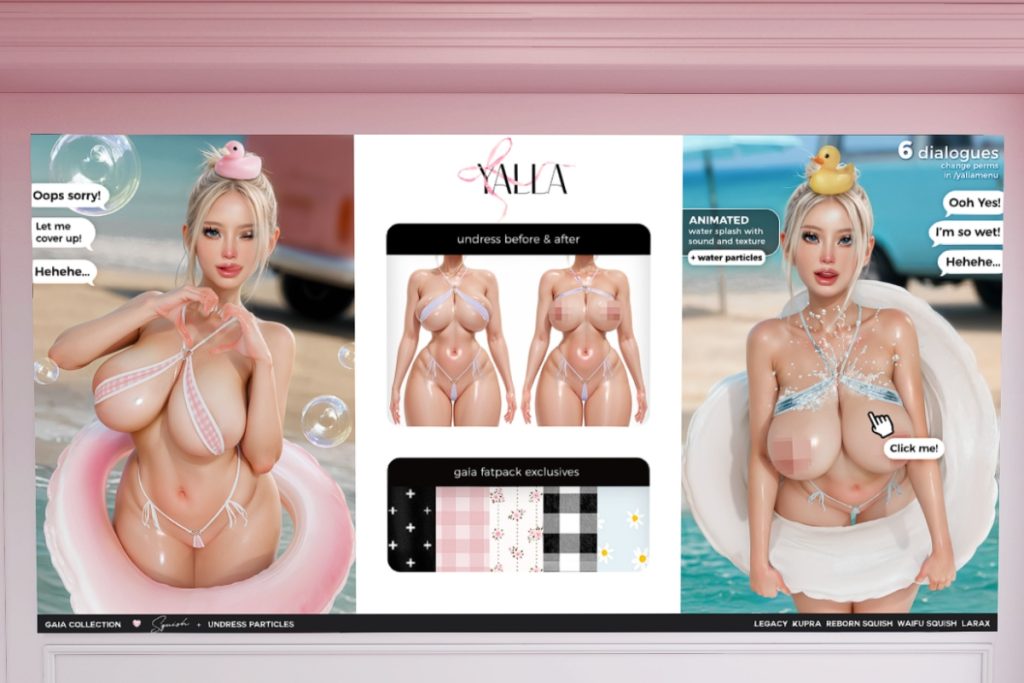 Gaia Bikini Top and Bottom - Inithium/Legacy/MaitreyaX/Reborn/+mods, L$499 each/L$1999 each FP/L$2999 MP