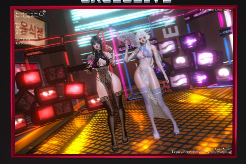 Misty Laxte Qipao Set - Legacy/Reborn/+mods, L$399 each/L$499-L$1599 each FP/L$3000 MP