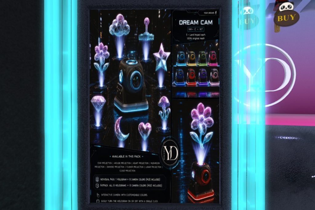 Dream Cam Set, L$299 each/L$599 FP