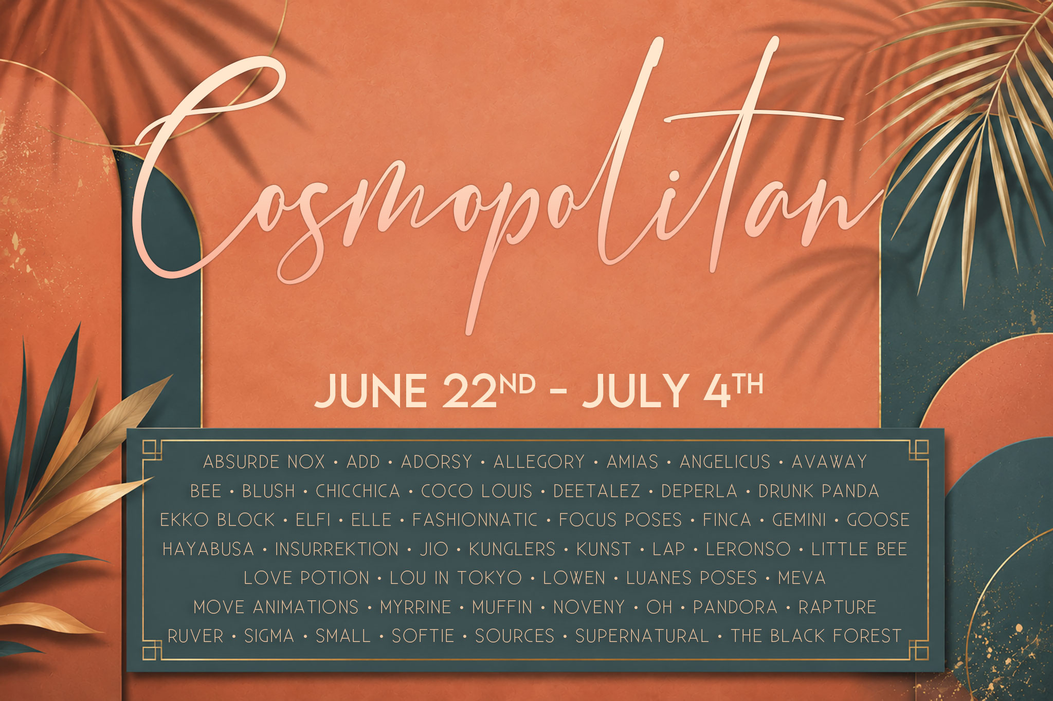 TWO WEEKS OF WANT AT THE COSMOPOLITAN EVENT