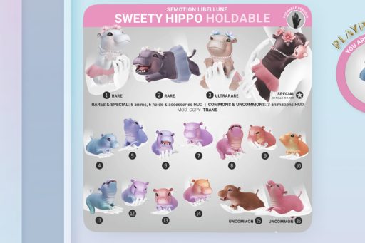 Sweety Hippo Holdable Gacha, L$88 per play