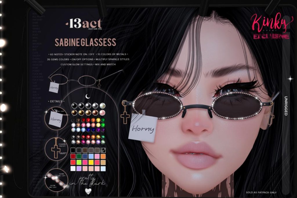 Sabine Glasses, L$499