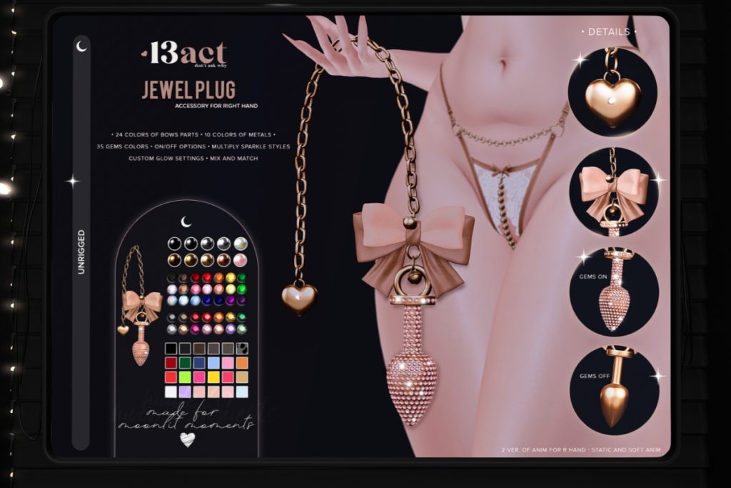 Jewel Plug Holdable Accessory, L$399