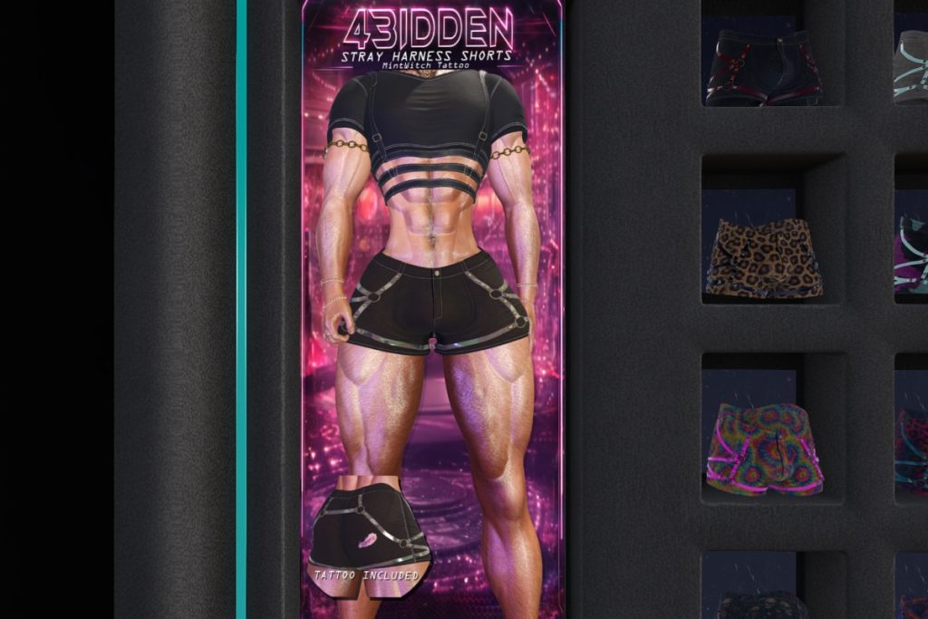 Stray Harness Shorts - Anatomy/Jake/Kario/Legacy/+mods, L$300 each/L$995 FP