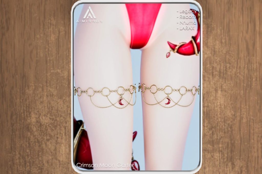 Crimson Moon Garter - Legacy/MaitreyaX/Nhumana/Reborn, L$299 each/L$580 FP