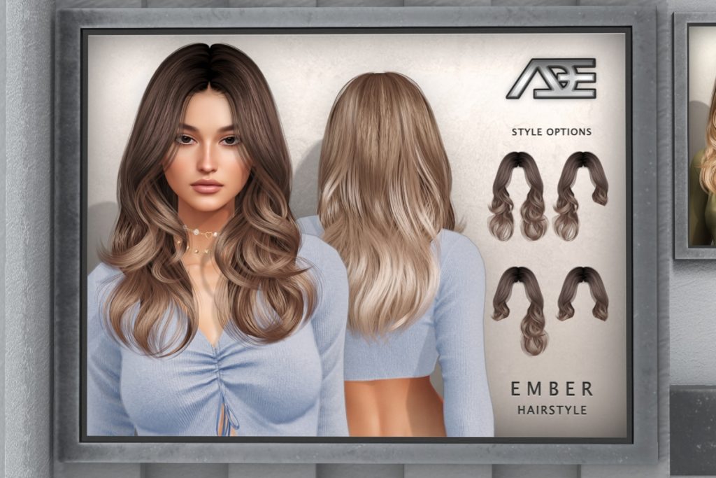 Ember Hairstyle, L$350 each/L$200 Style Pack/L$900 FP