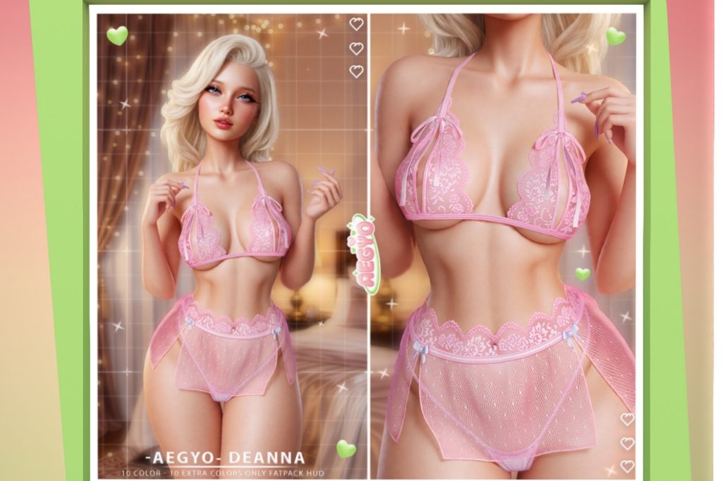 Deanna Lingerie Bra and Skirt - Legacy/MaitreyaX/Nhumana/Reborn/+mods, L$198 each/L$998 FP