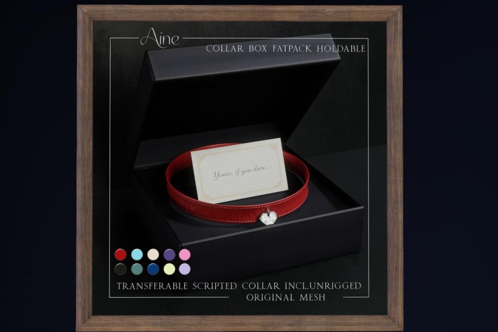 Collar Box, L$399 each/L$899 FP