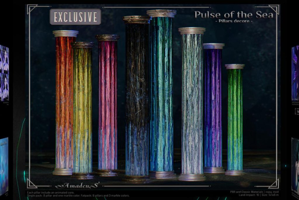 Pulse of the Sea PIlliars, L$188 each/L$375 FP