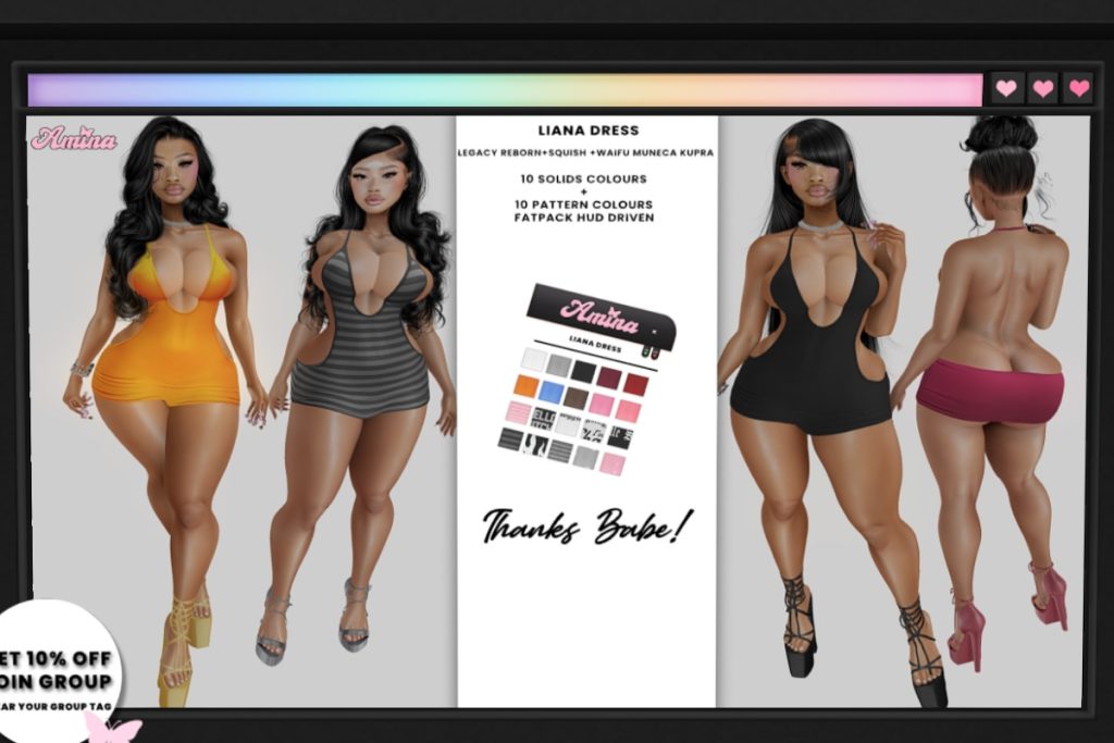 Liana Dress - Inithium/Legacy/Reborn/Yentements/+mods, L$299 each/L$1199 FP
