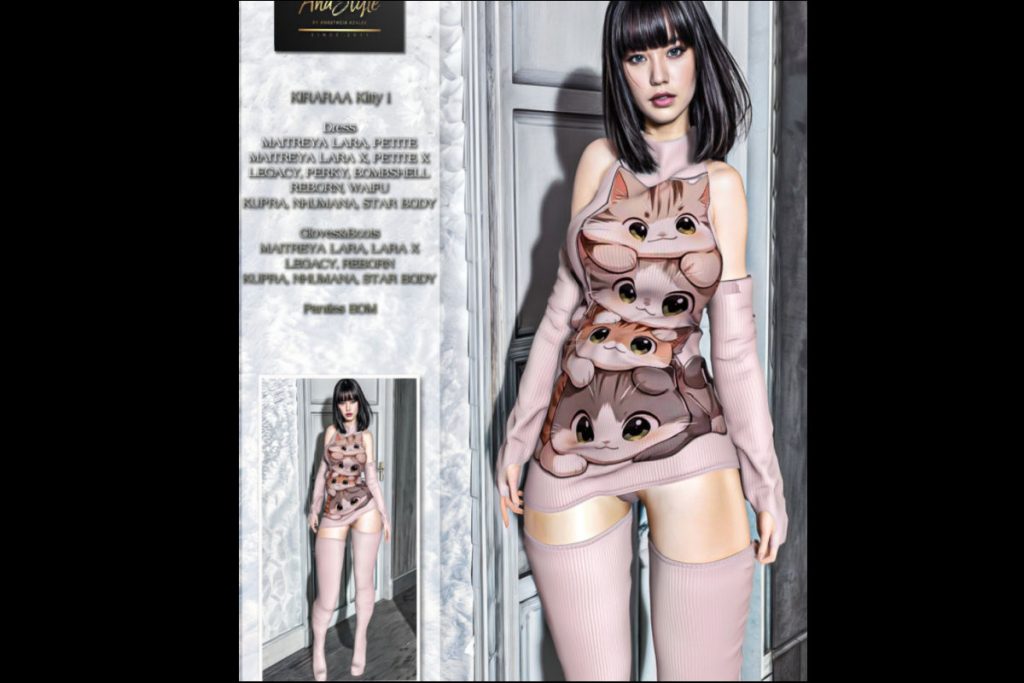 Kirara Kitty 1 Outfit - See Ad For Fits, L$150-L$199 each/L$210 - L$1670 FP