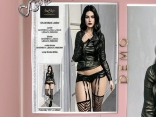 Chloe Black Leather Outfit - Legacy/Maitreya/Reborn/+mods, L$150-L$199 each/L$520 FP