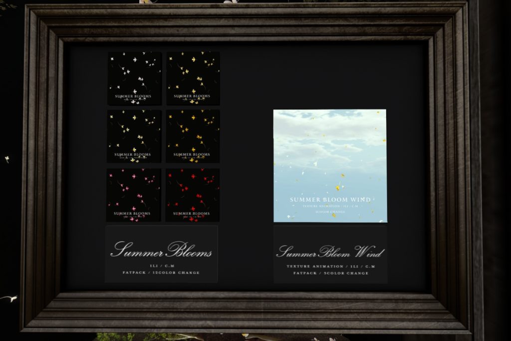 Summer Blooms, L$169 each/L$399 each | Summer Blooms Wind, L$169