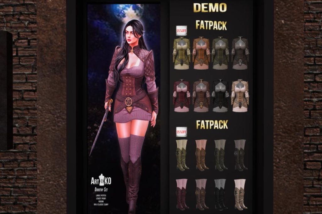Dorothy Set - GenX/Legacy/MaitreyaX/Reborn/+mods, L$199-L$249 each/L$1000-L$1300 each FP