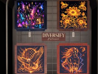 Fairies &amp; Pixies Emissive Art /Bees n Flowers Emissive Art/Eagle Emissive Art/Horse Emissive Art, L$1